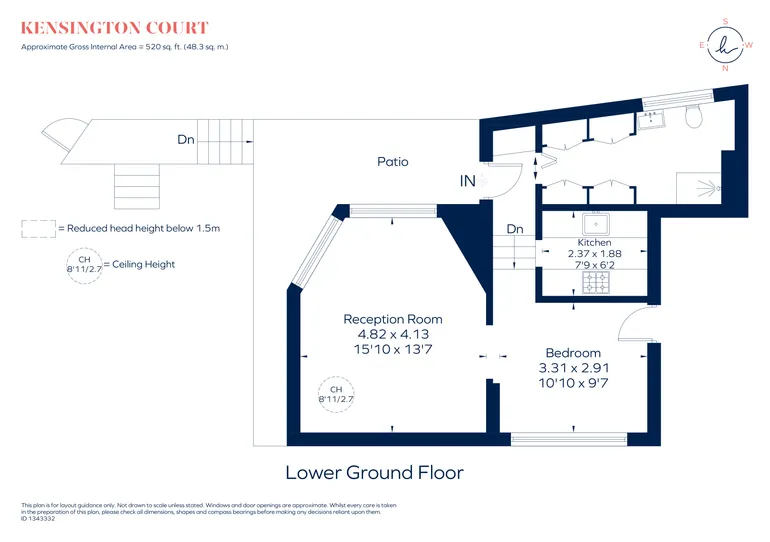 Floorplan 1 for Kensington Court, London, W8