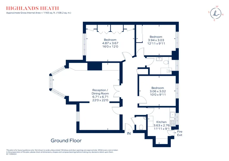 Floorplan 1 for Portsmouth Road, London, SW15