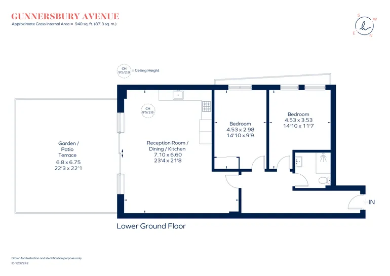 Floorplan 1 for Gunnersbury Avenue, Ealing, W5