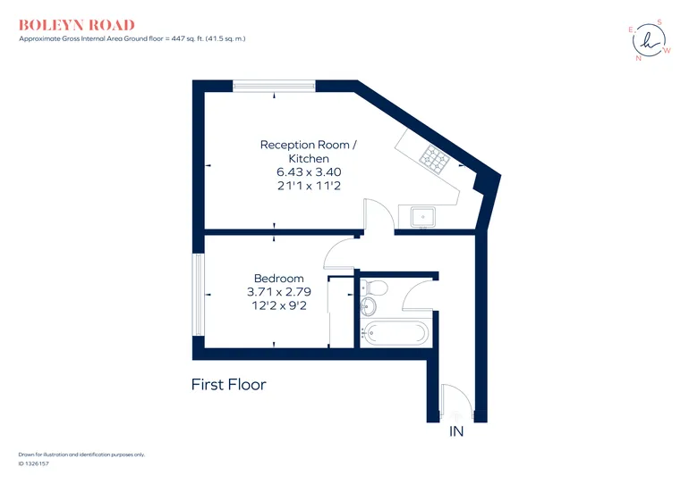Floorplan 1 for Boleyn Road London N16