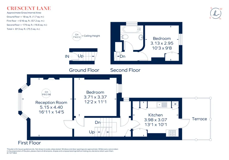 Floorplan 1 for Crescent Lane London SW4