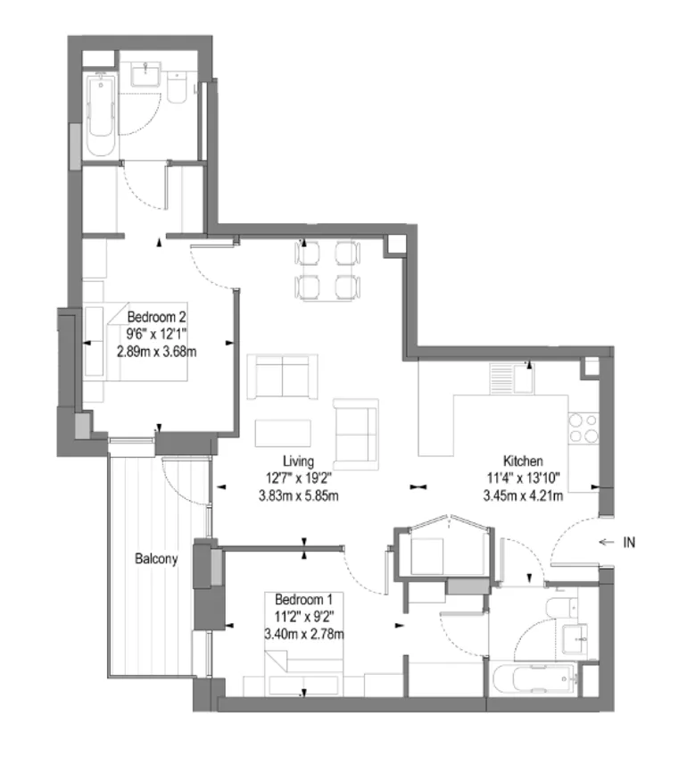 Floorplan 1 for Momento, Barking