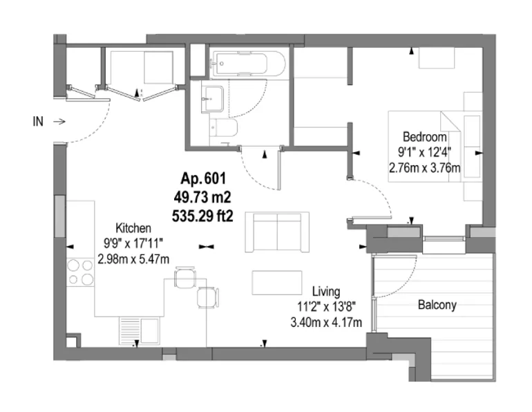 Floorplan 1 for Momento, Barking