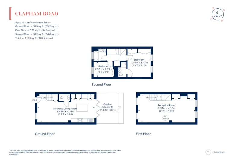Floorplan 1 for Clapham Road, SW9