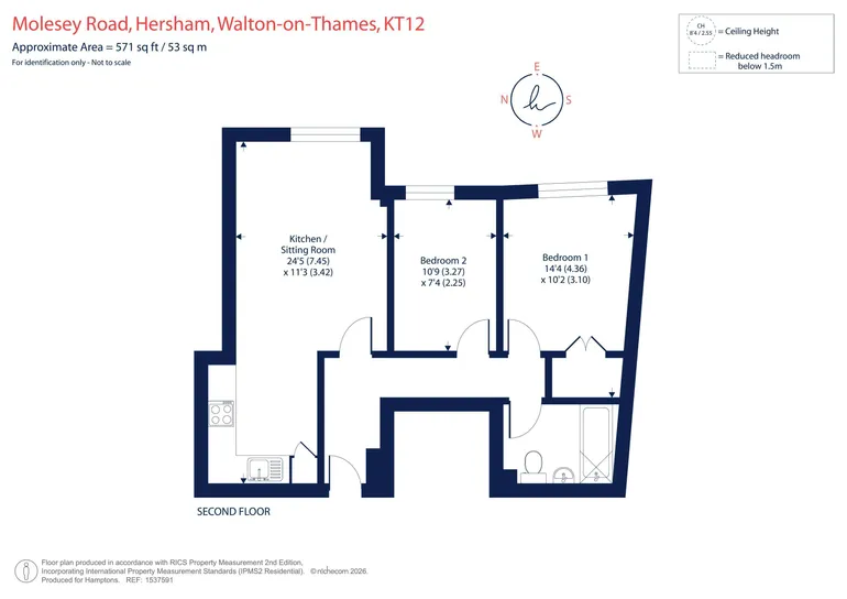 Floorplan 1 for 11 Molesey Road Hersham KT12