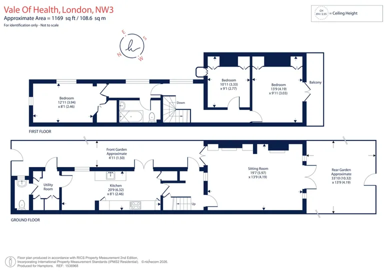 Floorplan 1 for Vale of Health London NW3