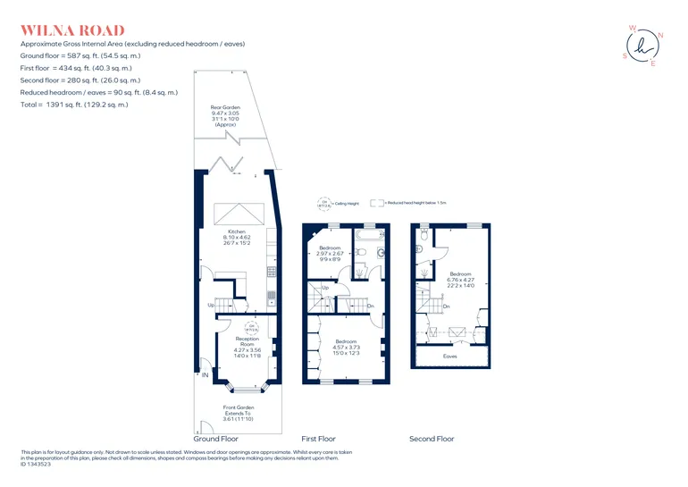 Floorplan 1 for Wilna Road, London, SW18