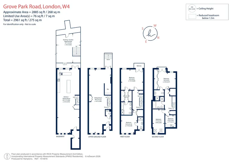 Floorplan 1 for Grove Park Road, London, W4