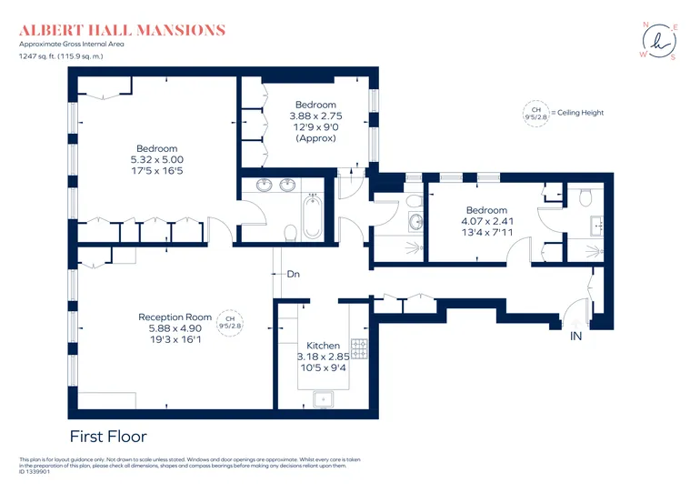 Floorplan 1 for Kensington Gore, London, SW7