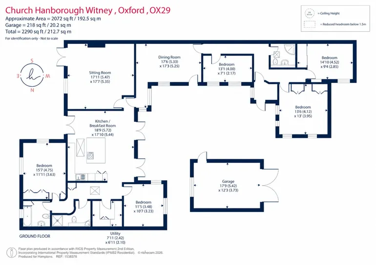 Floorplan 1 for Church Hanborough, Witney, Oxfordshire, OX29