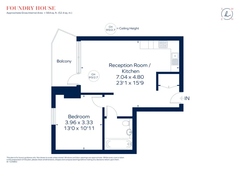 Floorplan 1 for Elmsliegh Road Staines TW18