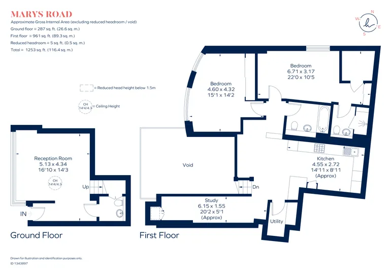 Floorplan 1 for St. Marys Road Surbiton KT6