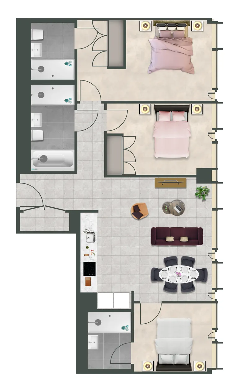 Floorplan 1 for The Mercian, 218 Broad Street Birmingham B15