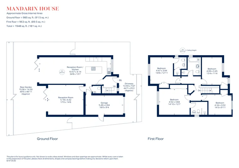 Floorplan 1 for Lower Hampton Road, Sunbury-on-Thames, TW16