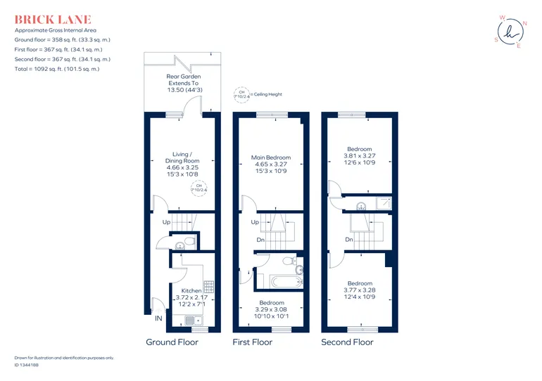 Floorplan 1 for Brick Lane, London, E2