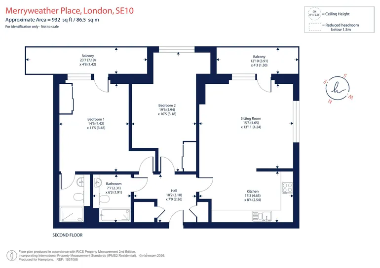 Floorplan 1 for Merryweather Place London SE10