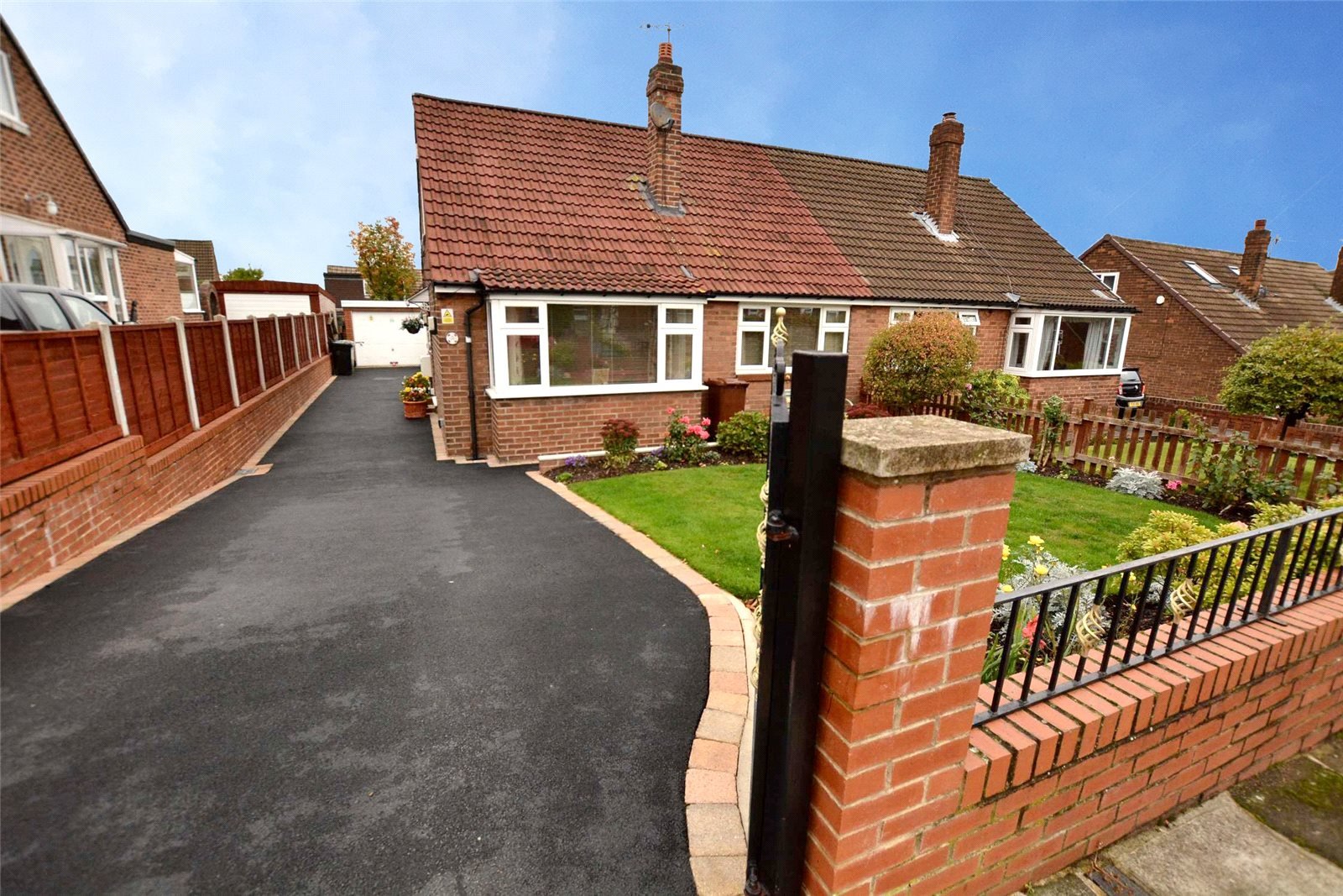 Property for sale in Pudsey, exterior of semi detached bungalow
