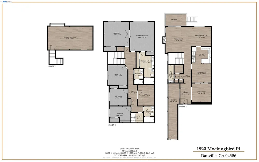 1823 Mockingbird Pl, Danville, CA 94526
