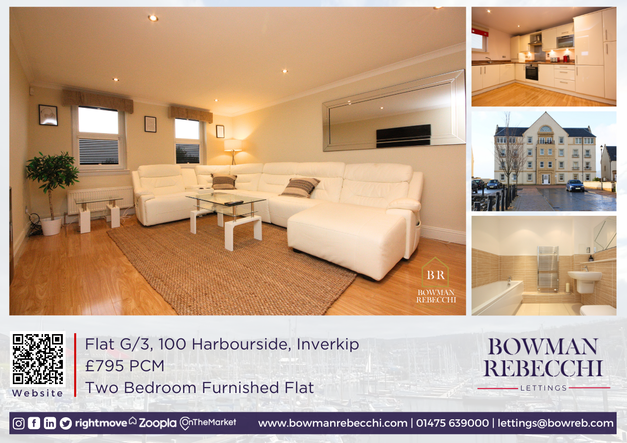New To Market Flat G/3, 100 Harbourside, Inverkip Bowman Rebecchi