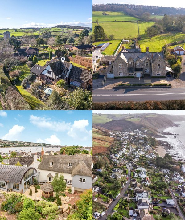 4 homes amidst green scenery for a St. Patrick’s Day theme