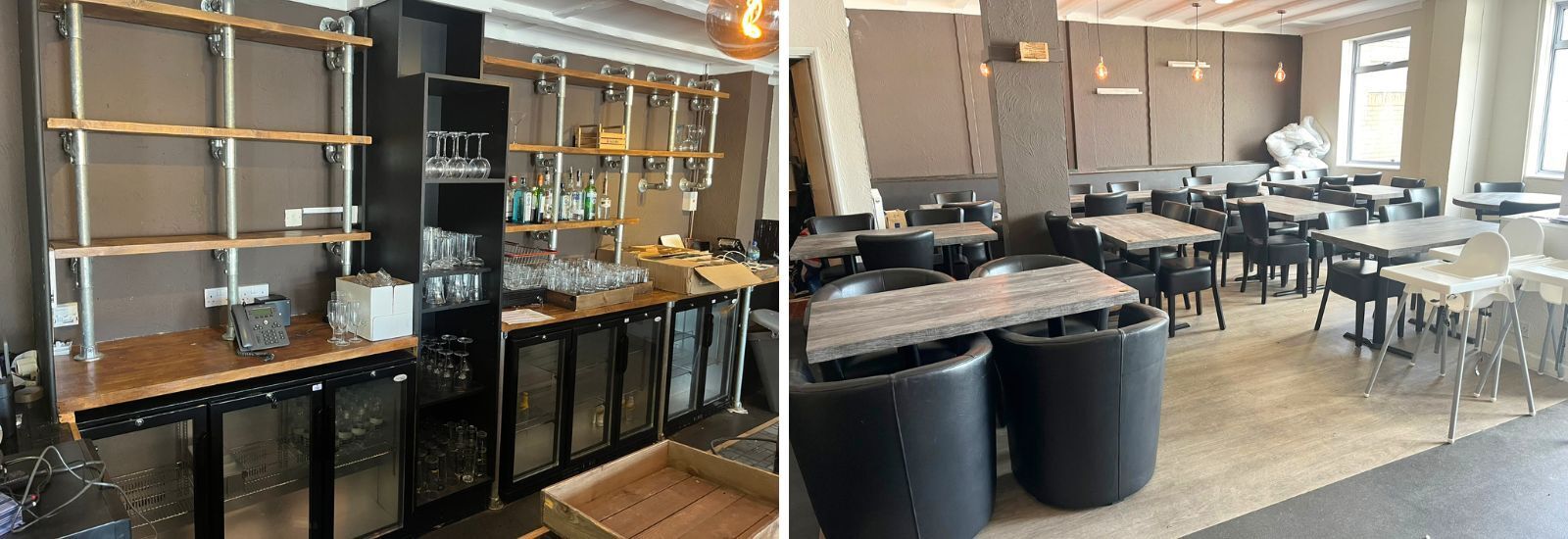 the contents of a small restaurant in Newton Abbot sold by online timed auction.
