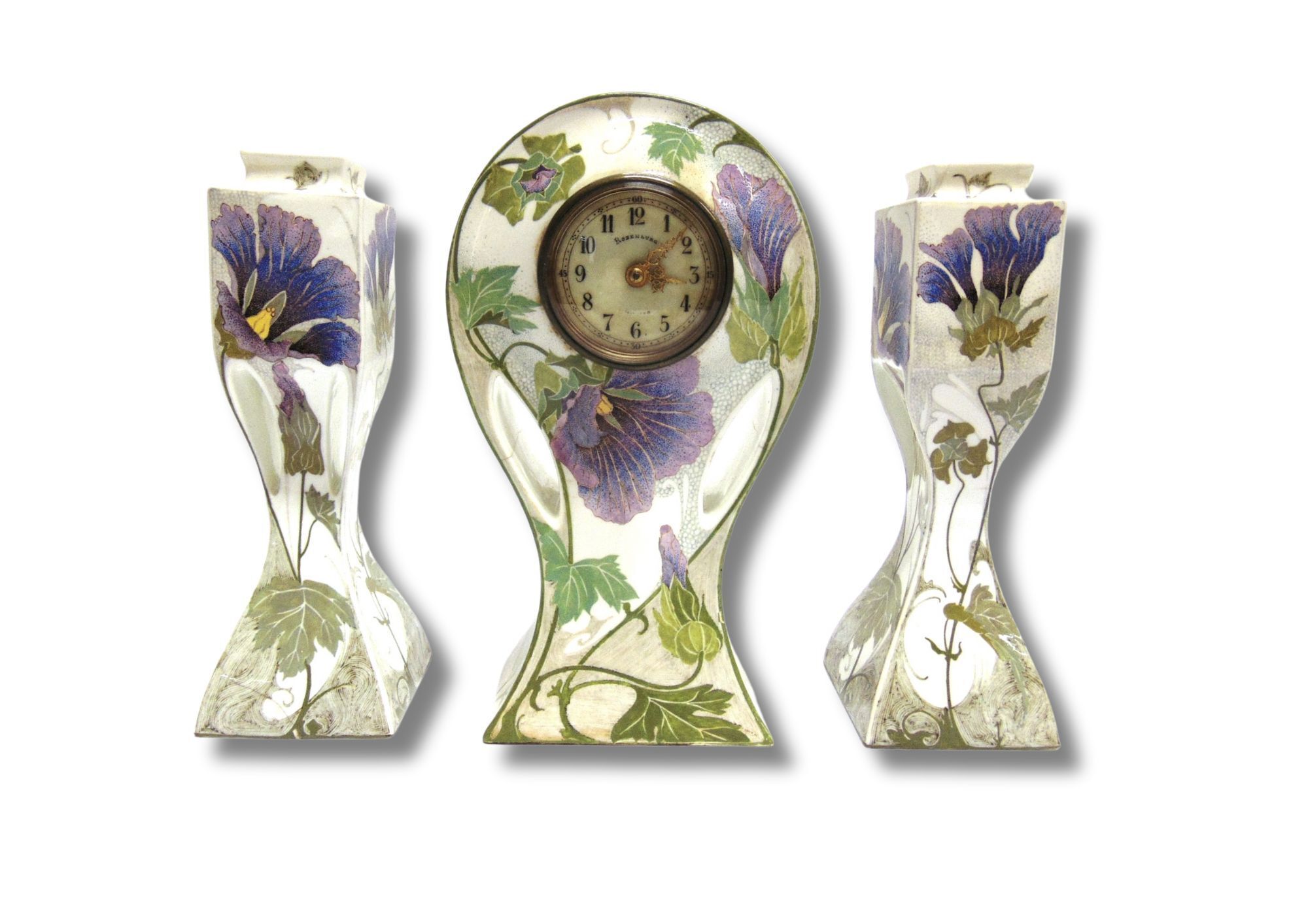 Rozenburg Den Haag Porcelain Clock