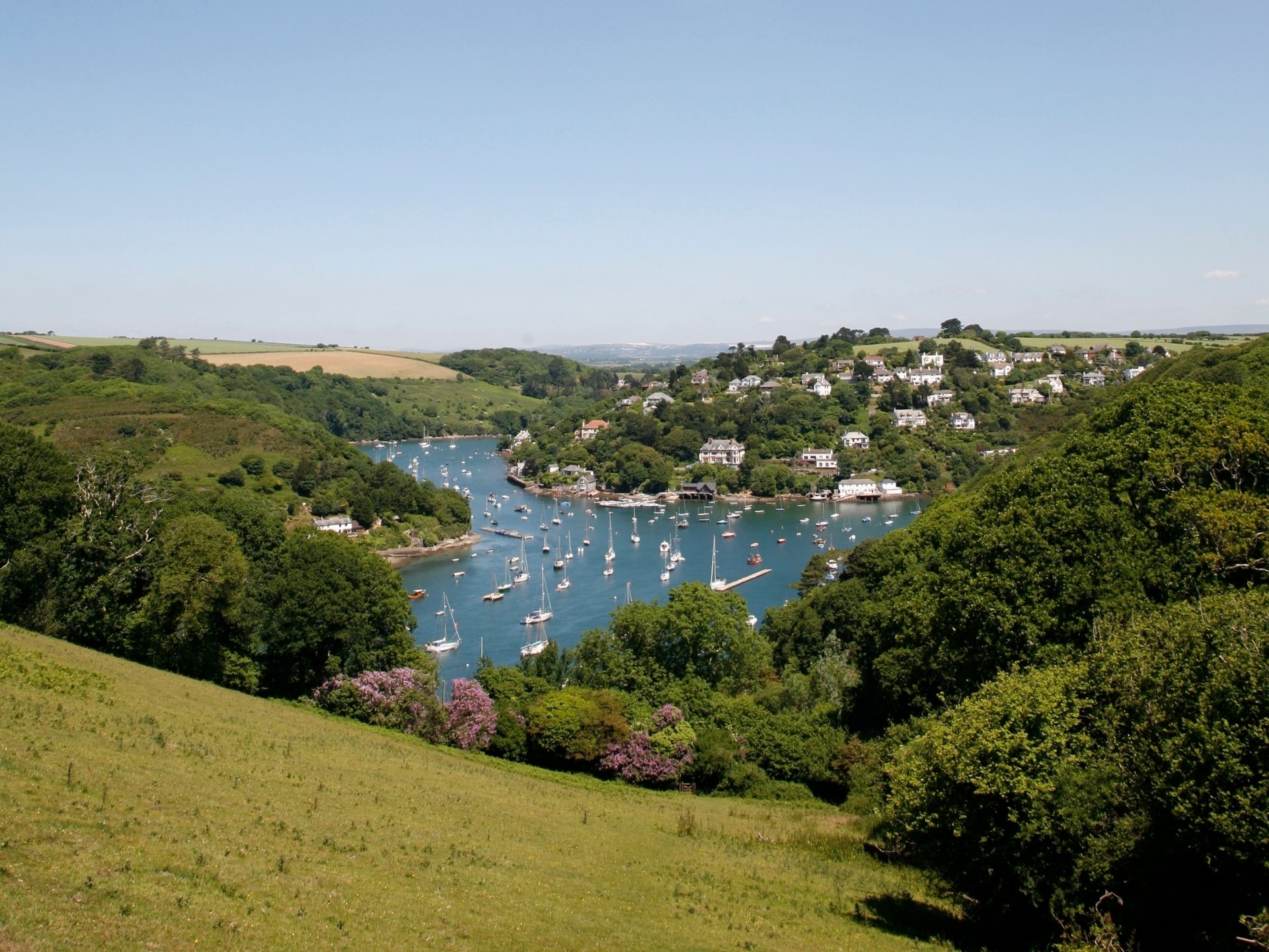 Boats on the River Yealm Devon