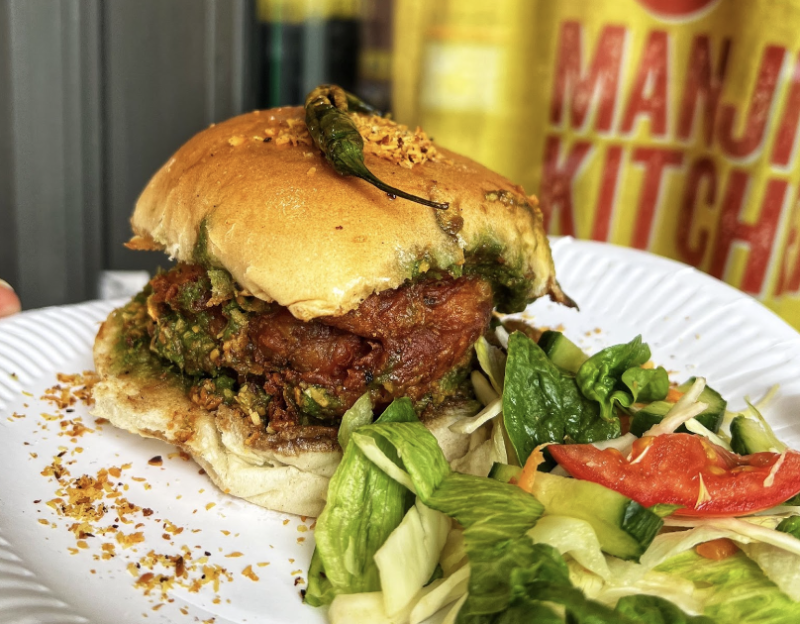 Bhaji burger