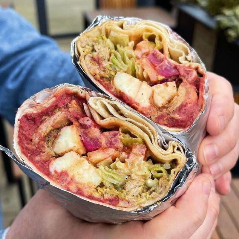 Falafel wrap from falafel guys