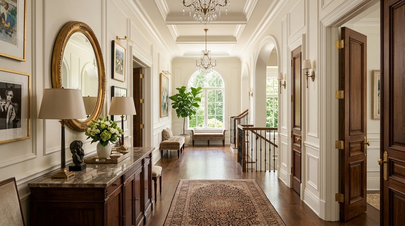 luxury home hallway interior