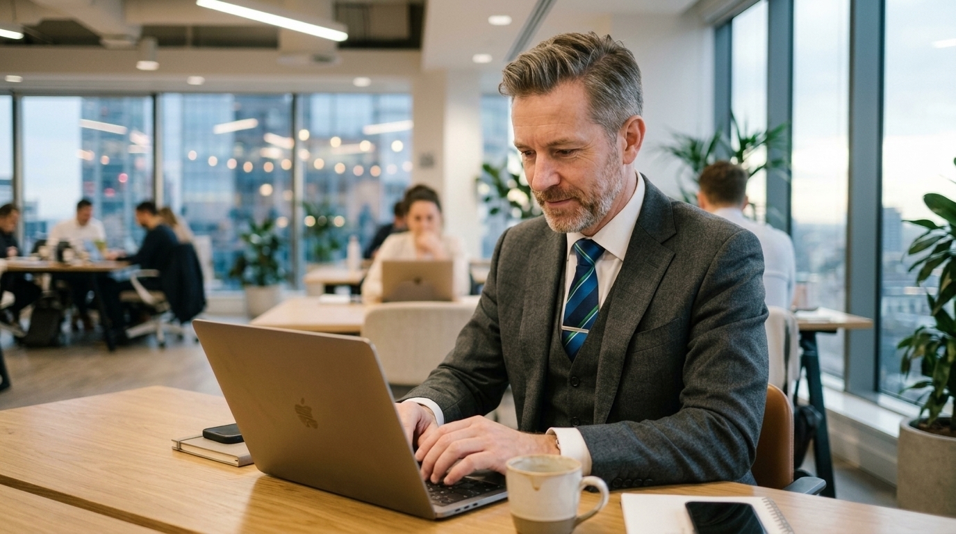 man on laptop