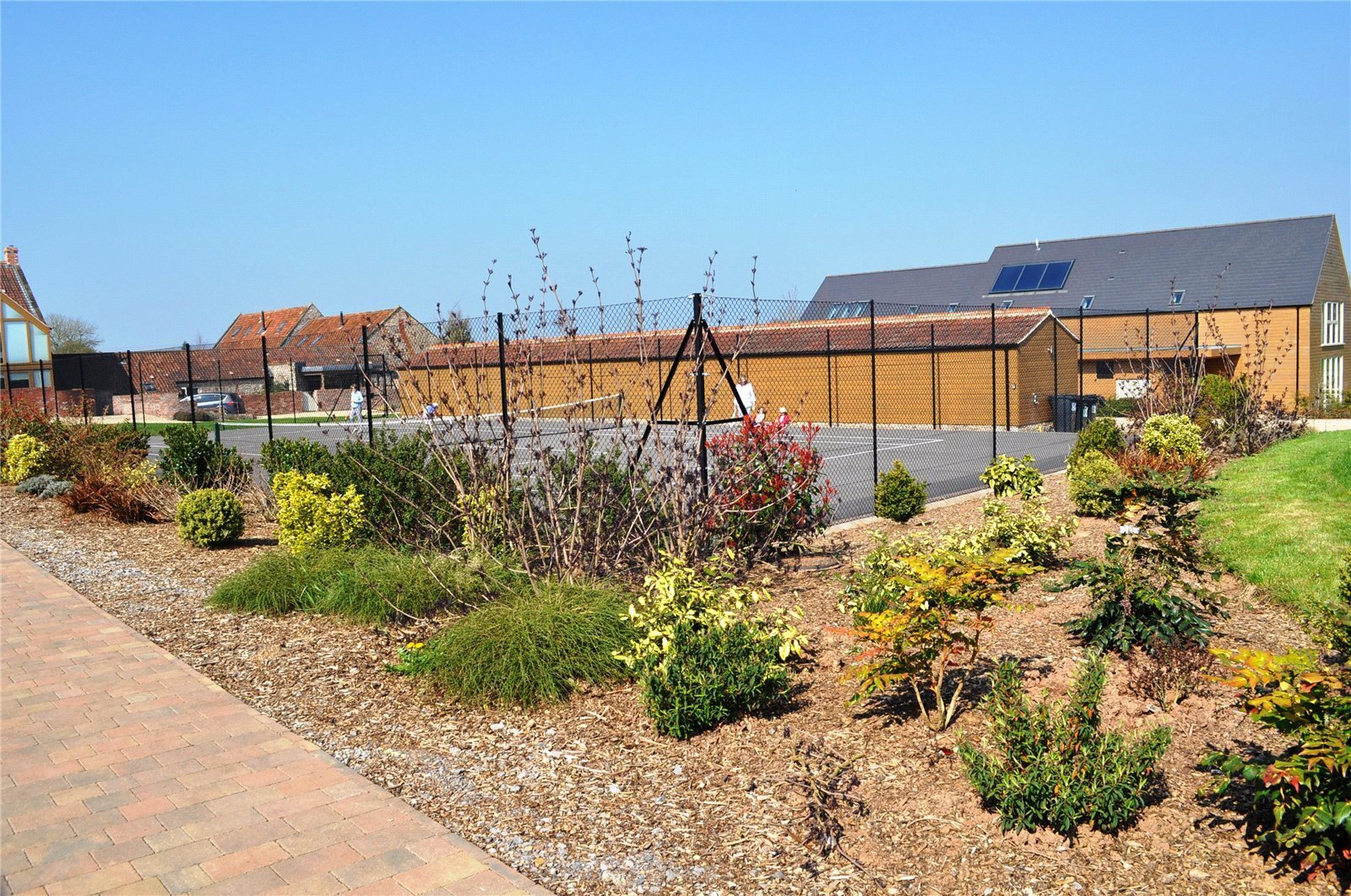 communal tennis court on development site
