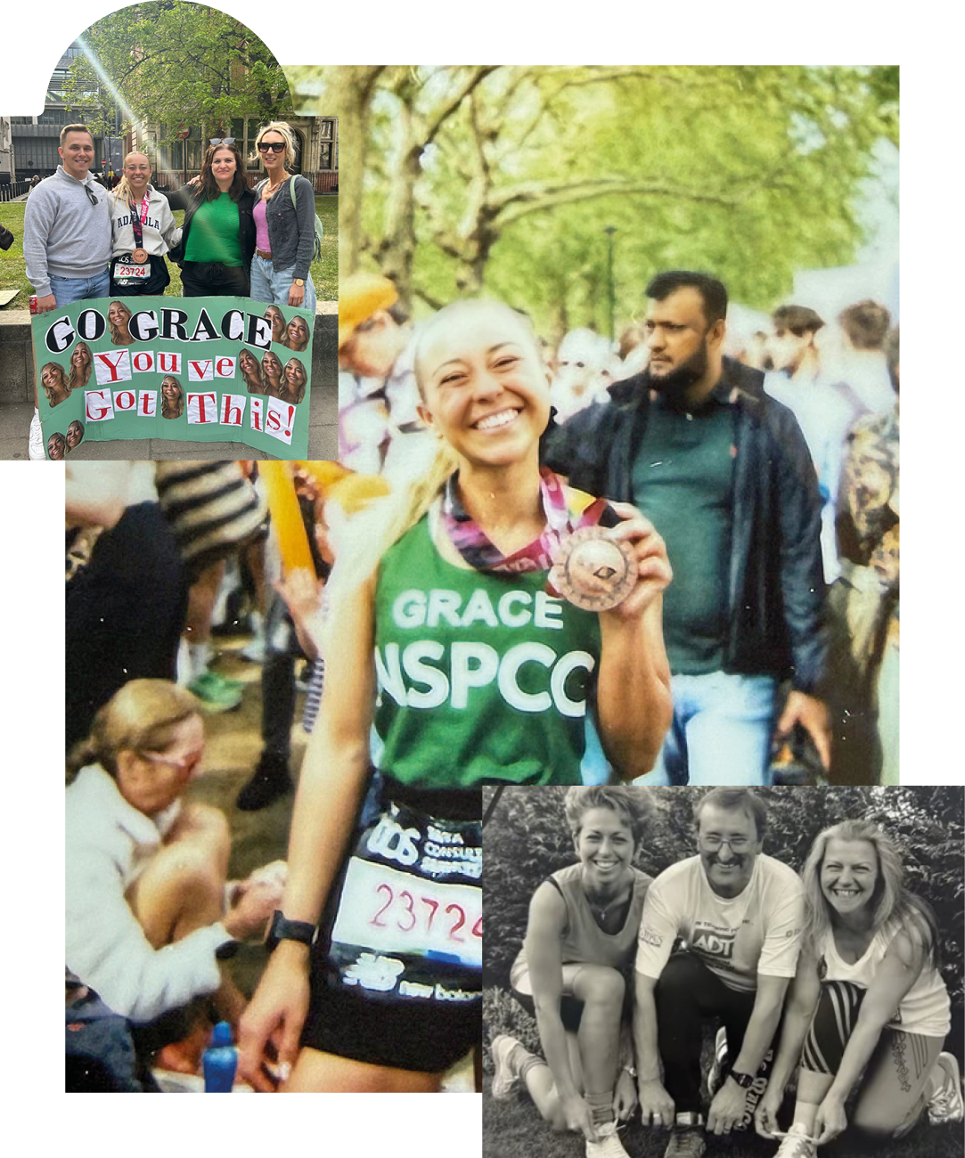 Grace Read after completing the London Marathon for the NSPCC
