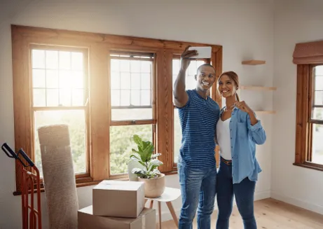 Image of two people moving home
