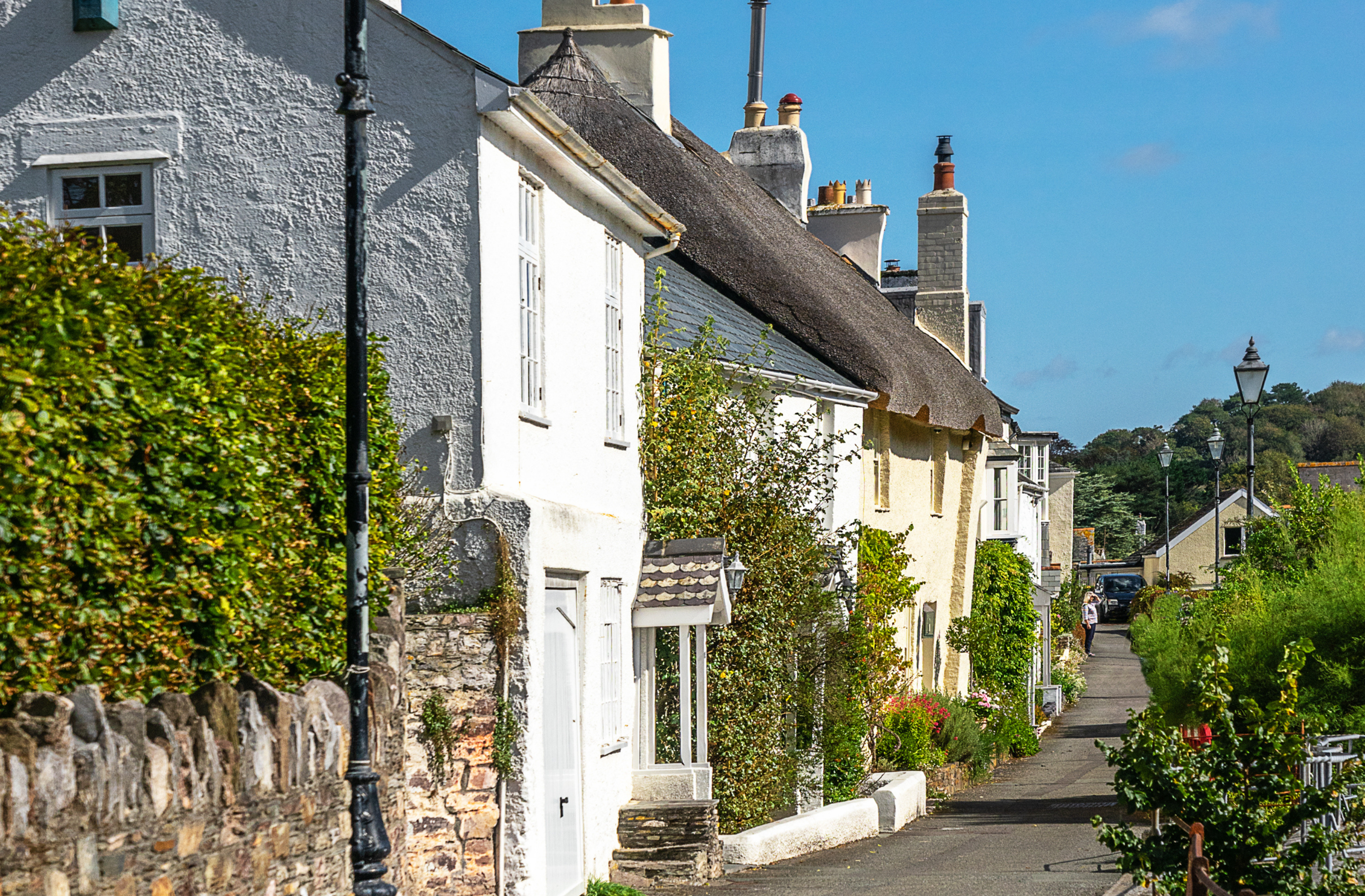Properties in Noss Mayo village in South Devon