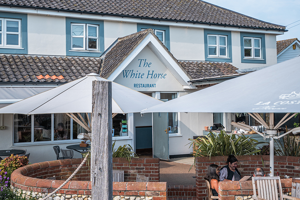 The White Horse restaurant at Brancaster Staithe on the north Norfolk coast